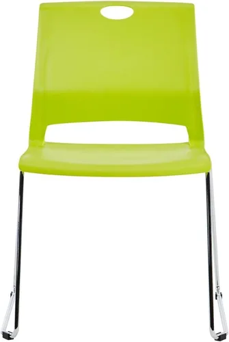 Miniatura 5 de Sidanli Sillas apilables para negocios, sillas de comedor modernas para el hogar, color verde (juego de 4)