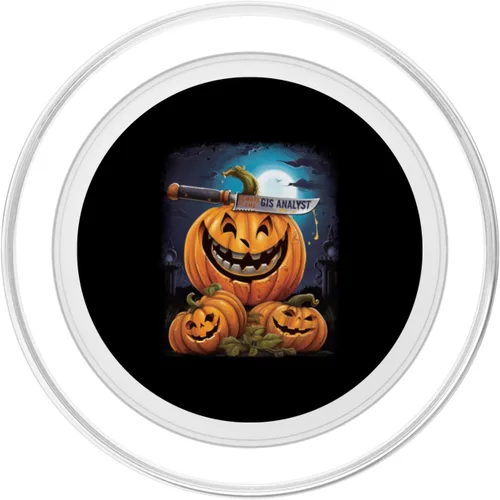 Miniatura 2 de GIS Analyst Funny Halloween Fun Pun Spooky PopSockets MagSafe PopGrip for iPhone