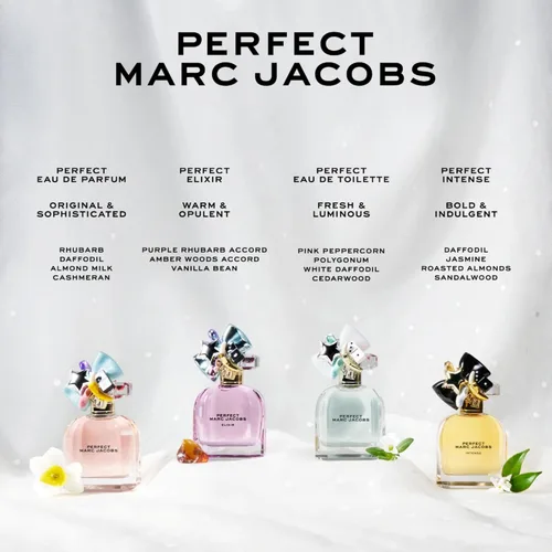 Miniatura 8 de Marc Jacobs Perfect Intense Eau de Parfum – Woody Floral Women's Perfume – With Notes of Daffodil, Jasmine, Roasted Almonds & Sandalwood