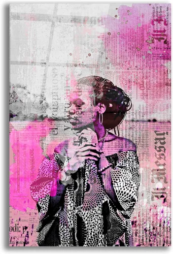 Epic Art Andrea Haase - Arte de pared de cristal acrílico con diseño de chica de Los Ángeles, 12.0 x 16.0 in
