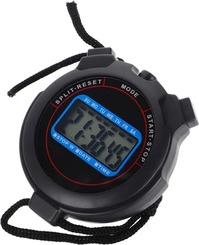 Zerodeko Cronómetro deportivo digital de alta precisión con función de alarma de fecha para natación, correr, yoga, entrenamiento, temporizador para