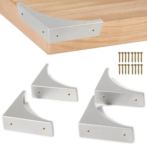 Protector de esquina de metal para muebles, protectores decorativos de esquina de mesa de 2.56 pulgadas, cubierta de esquina de caja de aleación de