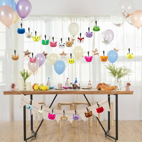 Miniatura 4 de XIPEGPA 36 llaveros pequeños de animales de peluche para bolsas de regalos, regalos de fiesta, premios de aula y relleno de cesta de Pascua