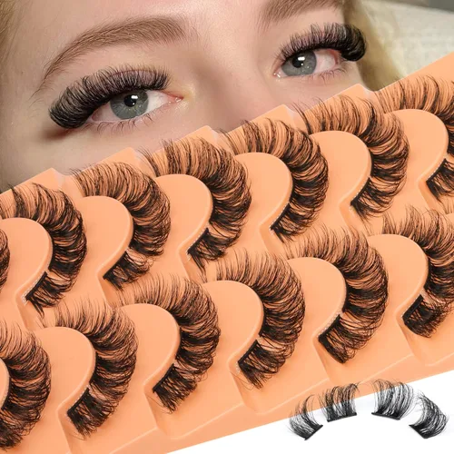 Miniatura 9 de Extensiones de pestañas de racimo naturales, rizado D, pestañas postizas individuales y dispersas, para colocar en casa, multipack de extensiones
