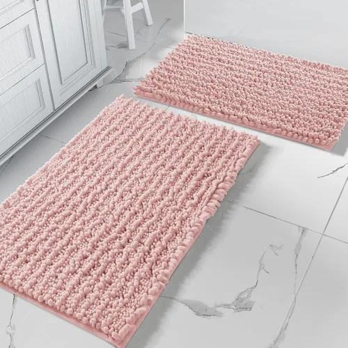 Miniatura 35 de Yimobra - Juego de alfombras de baño de 2 piezas - Alfombra de baño de felpa de lujo extra gruesa de secado rápido, antideslizante súper absorbente
