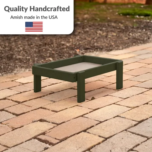 Miniatura 6 de DutchCrafters Amish Comedero para pájaros de plataforma hecho en Estados Unidos, comedero para pájaros de tierra de pie para exteriores, con bandeja