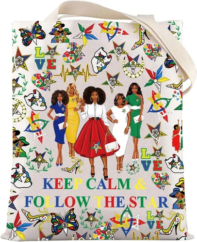 Miniatura 10 de LEVLO Bolsa de cosméticos de hermandad de hermandad de mujeres regalo para hermana Keep Calm And Follow The Star Sisterhood Merch, Sigue a The Star