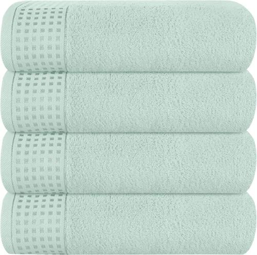 Miniatura 112 de GLAMBURG Juego de 2 toallas de baño de gran tamaño 100% algodón, 28 x 55 pulgadas, ultra suaves, altamente absorbentes, compactas, de secado rápido