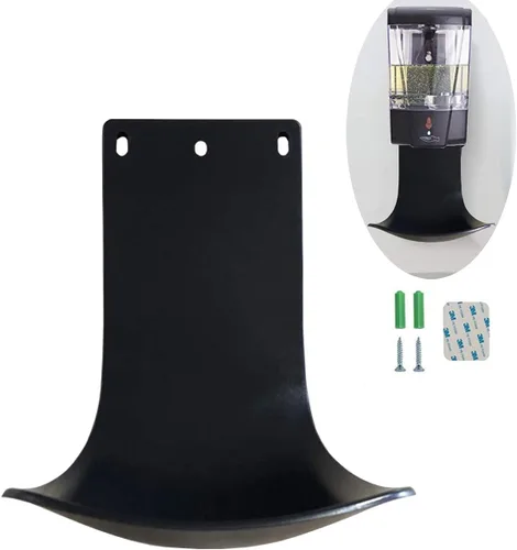 Bandeja de goteo para dispensador de jabón montado en la pared, evita que gotee y rocíe, soporte dispensador, color negro