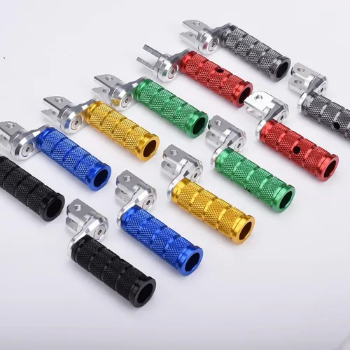 Miniatura 7 de Estriberas de motocicleta compatibles con Suzuki GSX250R Gixxer SF250 Gixxer 250/150 V-STROM250 360° giratorio ajustable antideslizante diseño CNC