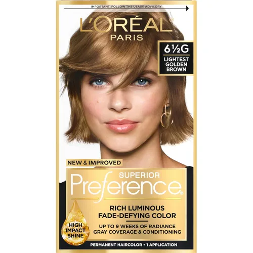 Miniatura 47 de L'Oreal Paris Superior Preference - Tinte permanente luminoso que desafía la decoloración, tinte para el cabello hasta 9 semanas de resplandor, 5C