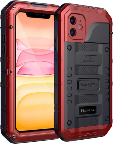 Miniatura 10 de Beasyjoy Funda impermeable para iPhone 14 Pro Max, funda de metal resistente con protector de pantalla integrado, protección de cuerpo completo