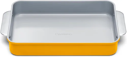 Miniatura 12 de Caraway Sartén rectangular de cerámica antiadherente de 9 x 13 pulgadas, revestimiento de cerámica naturalmente resbaladizo, no tóxico, libre