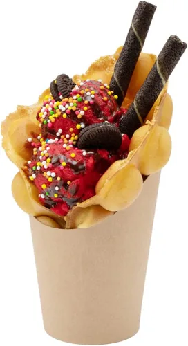 Miniatura 26 de Restaurantware Bio Tek - Recipientes de papas fritas de 12 onzas, 100 tazas desechables de charcutería, diseño inclinado, redondo, a rayas