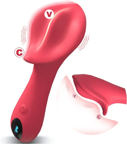 Varita vibradora para mujer, juguetes sexuales 3 en 1, vibrador de clítoris, vagina y labio, estimulador de clítoris LCD, 9 vibraciones, bala de