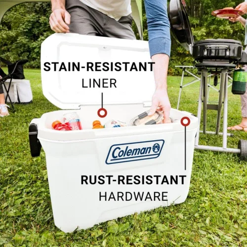 Miniatura 3 de Coleman Marine Cooler with Fully Insulated UV Guard Lid & Body, Keeps Ice for 3+ Days, Great for Boating & Fishing, 52qt/100qt Wheeled/120qt Options