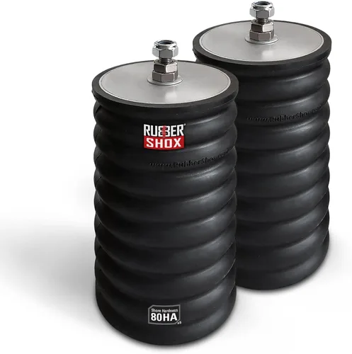 Miniatura 11 de Rubbershox - Tope de goma natural emparejado para RAM ProMaster 1500/2500/3500 Patrón de sistema de mejora de suspensión Capacidad de 9000