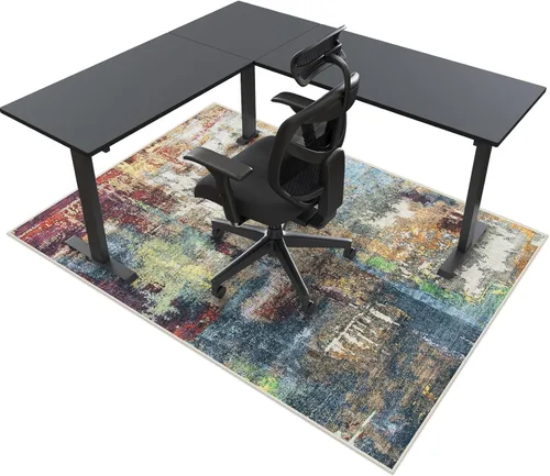 Miniatura 10 de Anidaroel Alfombrilla para silla de 48"x60" para piso de madera dura/piso de azulejos, alfombrilla de silla de escritorio para pisos duros, Rojo
