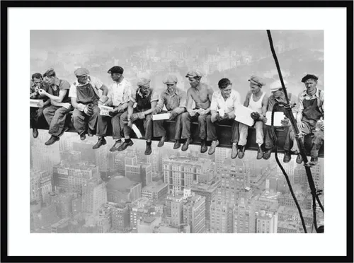 Miniatura 10 de Amanti Art Lienzo decorativo enmarcado para pared, 31 x 41 pulgadas, almuerzo en un rascacielos 1932 por Charles C. Ebbets, arte de pared