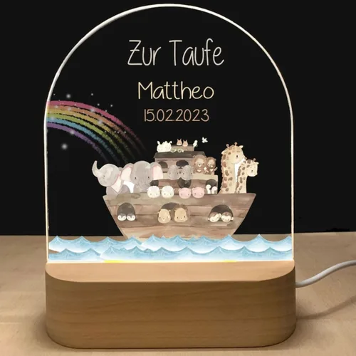 Miniatura 20 de Luz nocturna personalizada para bebés y niños, regalos personalizados con nombre, regalos de bautizo para niñas/niños, lámpara nocturna regulable