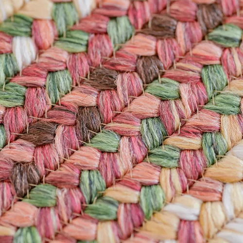 Miniatura 9 de Homespice Barcelona - Alfombras trenzadas ovaladas multicolor de 4 x 6 pies, alfombras coloridas de estilo rústico para dormitorio y sala de estar