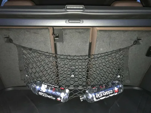 Miniatura 4 de Red de carga organizadora de maletero trasero para BMW X1 2010-2025 – Red de carga estilo sobre para SUV – Organizador de maletero de coche de malla