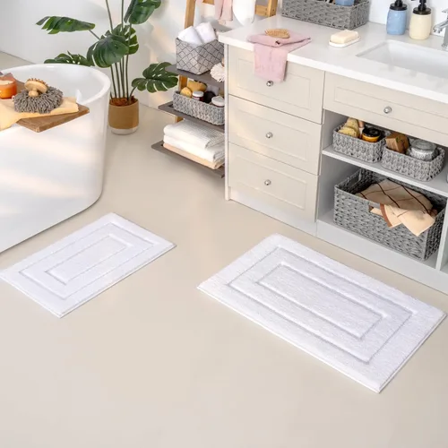Miniatura 71 de GRANNY SAYS Alfombras de baño antideslizantes, lavables, extra suaves y absorbentes de agua para baño, alfombra de baño peluda de felpa, alfombra
