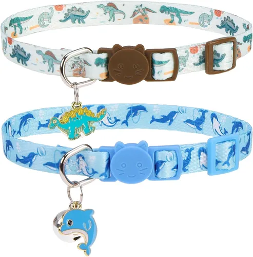 Miniatura 28 de PUPTECK Collar de gato con campanas, collar de gatito ajustable para niñas y niños pequeños, cachorro, conejito, bonito accesorio de disfraz
