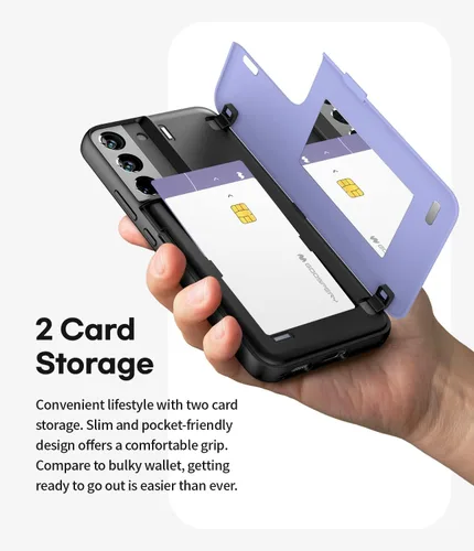 Miniatura 4 de GOOSPERY Funda tipo cartera magnética para Galaxy S22 Plus, con tarjetero, cierre automático por iman, cubierta protectora de doble capa, resistente