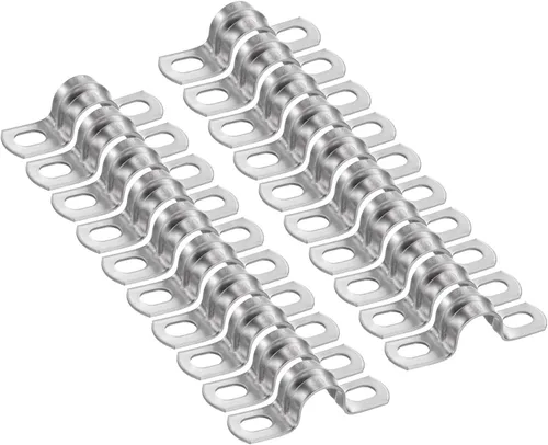 Miniatura 7 de HARFINGTON 10 abrazaderas de conducto de 5/16 pulgadas y 0.315 in, abrazadera de tubo M8 U, correa de tubo rígida de acero inoxidable, soporte