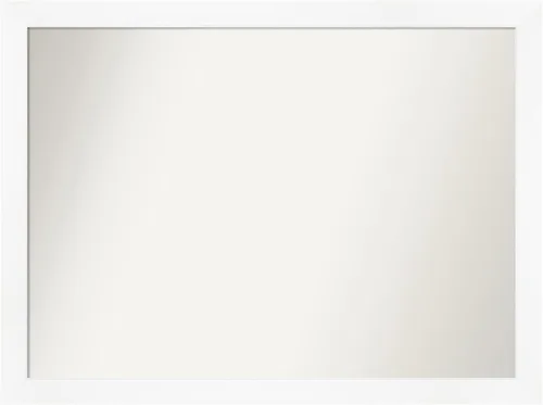 Miniatura 234 de Amanti Art Espejo de baño blanco para sobre el fregadero, 24 x 24 pulgadas, hecho a medida, espejo de tocador cuadrado blanco estrecho, marco