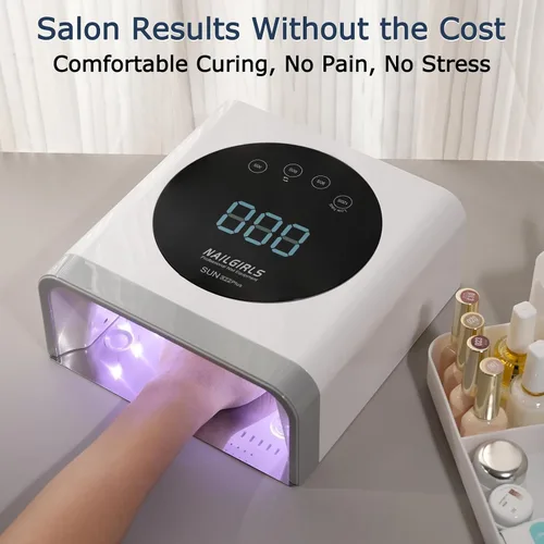 Miniatura 8 de NAILGIRLS Lámpara de uñas UV de 150 W, luz UV de secado rápido para uñas de gel, resultados de salón en casa, 36 LED, sin picos de calor, 4