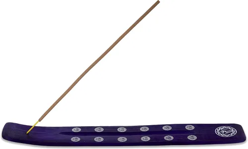 Miniatura 30 de Bless-International Quemador Tradicional Hecho a Mano de Madera Portaincienso Soporte Recogecenizas para Aromaterapia-Meditación-Yoga