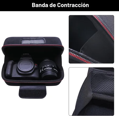 Miniatura 5 de LTGEM Estuche para cámara para Canon EOS Rebel T7 / R50 / R100 / R50 V / T6 / R8 / R10 / RP / SL3 / R5 / T100 DSLR SLR y lente de 18-55mm/18-45mm