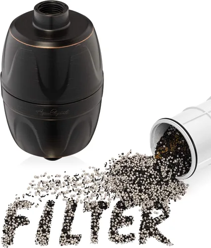 Aqua Elegante Filtro de agua de ducha para cabezal de ducha, filtros universales para el hogar para eliminar el cloro y los minerales duros, sistema