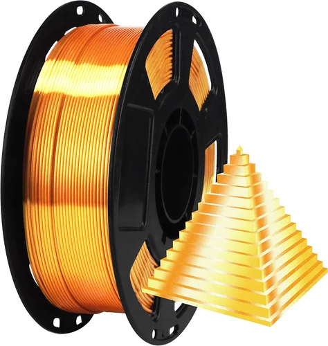 Bblife - Filamento PLA de color dorado metálico, brillante y con efecto sedoso, 1/16 pulgadas, material para impresión 3D, 2.2 libras, apto para Oro