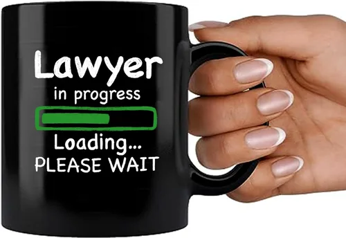 Miniatura 7 de Panvola Lawyer in Progress Loading Law - Regalos de graduación para futuros abogados y abogados, taza de cerámica de 11 onzas, color negro
