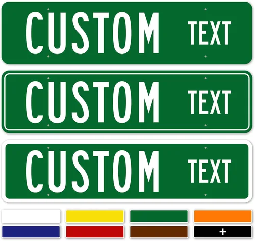 Miniatura 10 de My Sign Center - Letrero de calle personalizado, señal de dirección, 8 colores, opción reflectante, opciones de montaje, 4 x 18 pulgadas, grueso