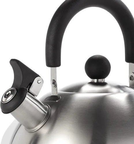 Miniatura 5 de Dominion Hervidor de té silbante de acero inoxidable de 3 litros, mango ergonómico, mango anticalor, las calderas de té y agua perfectas para tu