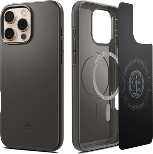 Miniatura 11 de Spigen Thin Fit MagFit Funda diseñada para iPhone 16 [Carcasa rígida] [Protección de grado militar] Compatible con MagSafe - Negro