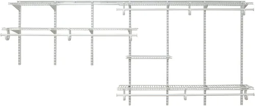 Miniatura 14 de ClosetMaid ShelfTrack - Sistema organizador de alambre para armario, ajustable de 5 a 8 pies, con estantes, barras de ropa, herrajes, acero