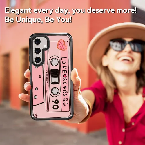 Miniatura 6 de Rosarnnah Funda compatible con Samsung Galaxy S24, bonita estética, duradera, a prueba de golpes, 6.6 pies, con diseño divertido de cinta de casete