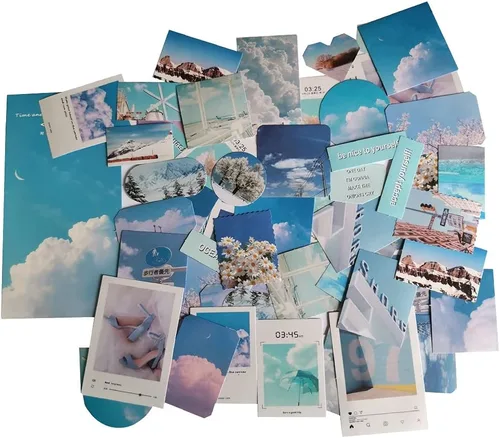 Miniatura 5 de Kawaii Washi - Juego de calcomanías con imagen ligera, puesta de sol, paisaje, cielo soleado, caramelo, cosas verdes, calcomanías decorativas