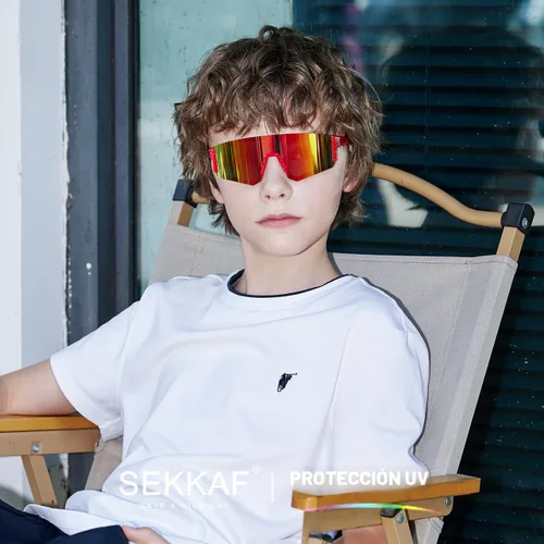 Miniatura 7 de SEKKAF - Gafas de sol deportivas para jóvenes, para béisbol y softbol, para niños y niñas de 6 a 12 años, gafas de sol para ciclismo, ligeras