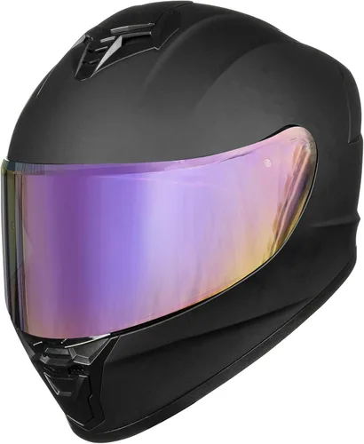 Miniatura 13 de Cascos de motocicleta para adultos, hombres y mujeres, casco ligero de cara completa para bicicleta de calle, carreras, DOT con visera extra