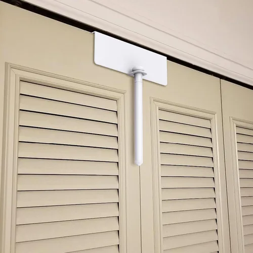 Cerradura de puerta plegable de metal, cerraduras de seguridad para niños de doble puerta que mantienen a los niños pequeños, gatos y perros fuera