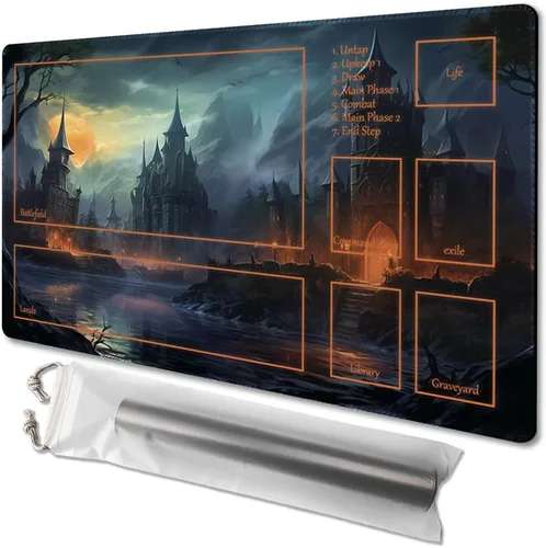 Miniatura 65 de MTG - Tapete de juego tamaño 24 x 14 pulgadas, bolsas de almacenamiento gratuitas, respaldo antideslizante, impresión, ideal para entusiastas