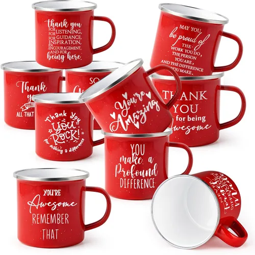Miniatura 17 de Norme 10 tazas de regalo de agradecimiento, regalos de agradecimiento a los empleados, a granel para la semana del profesor, enfermera, 12 onzas