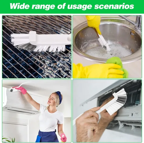 Miniatura 4 de Yinkin 24 piezas de cepillo de limpieza de esquina de borde de baño a granel cepillo de limpieza de esquina de ángulo recto mini para lechada hogar