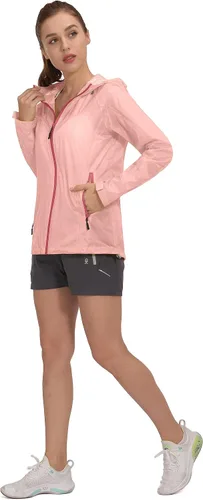 Miniatura 6 de Little Donkey Andy Chaquetas de lluvia impermeables para mujer, ligeras, UPF50, para senderismo, viajes, pesca